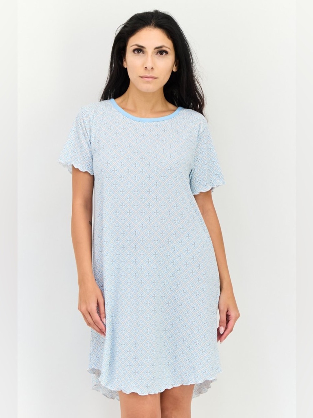 Flora Nikrooz Blue Printed Nightdress Sz XL